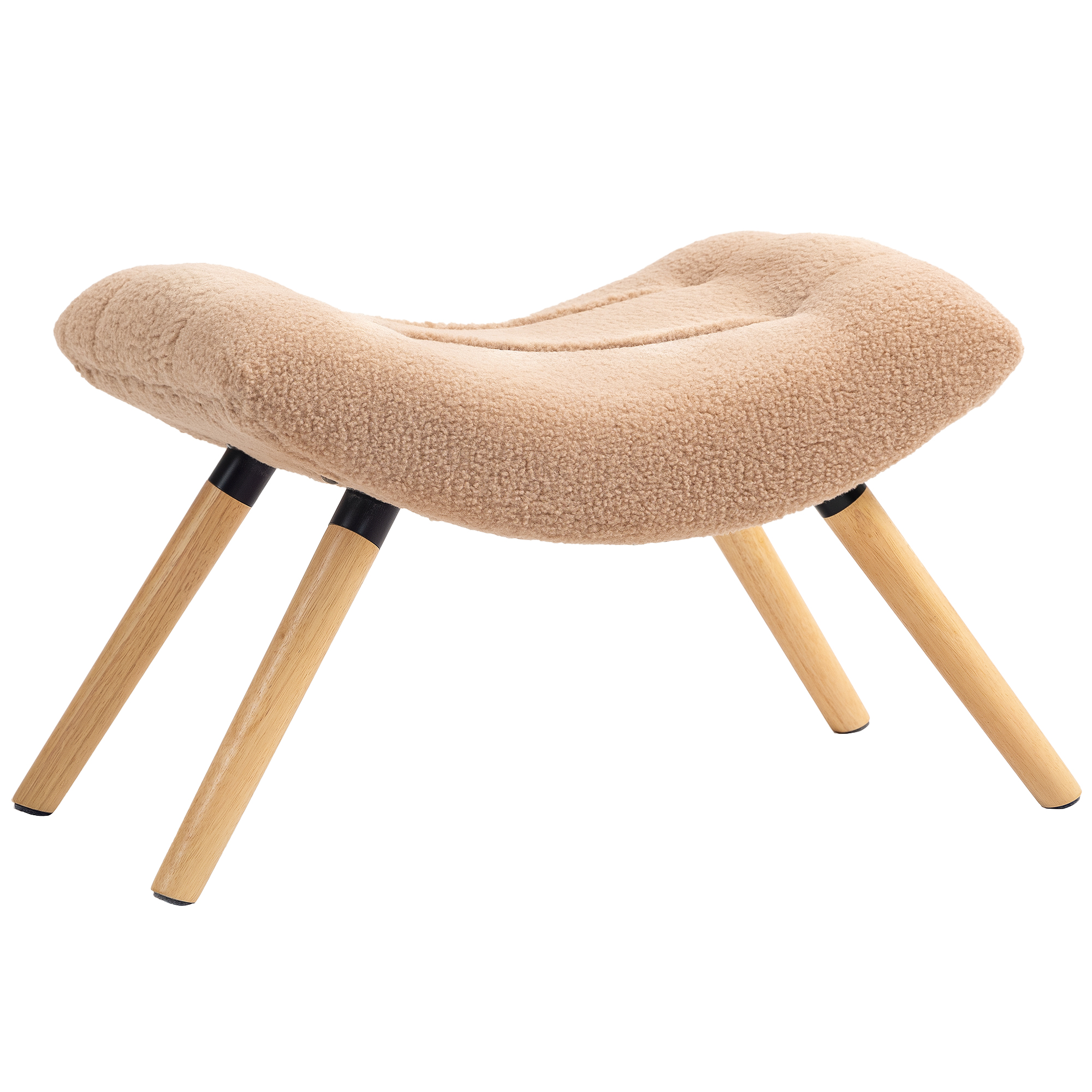 HOMCOM Sitzhocker, Fußhocker mit Berberfleece-Stoff, Polsterhocker bis 120 günstig online kaufen