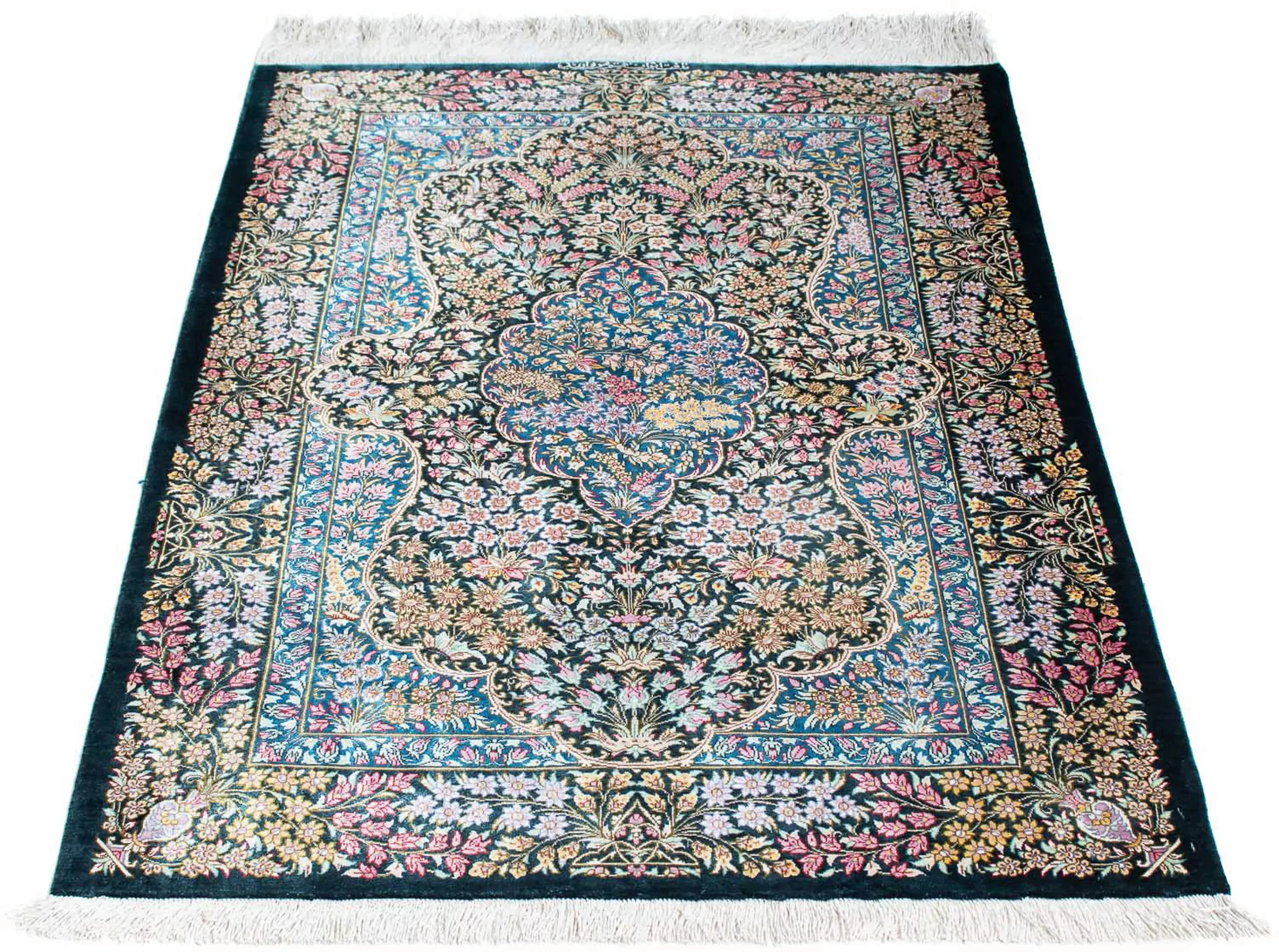 morgenland Orientteppich »Perser - Ghom - 119 x 81 cm - dunkelblau«, rechte günstig online kaufen