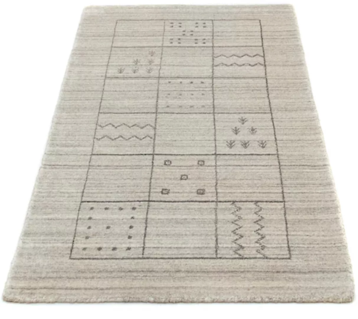morgenland Wollteppich »Vintage Teppich handgeknüpft silber«, rechteckig günstig online kaufen