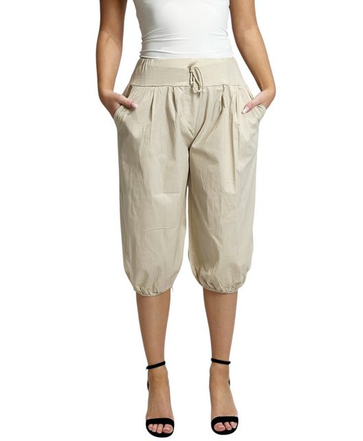 Mississhop Caprihose Damen Baumwolle 100 % Sommerhose Haremhose M.374 günstig online kaufen