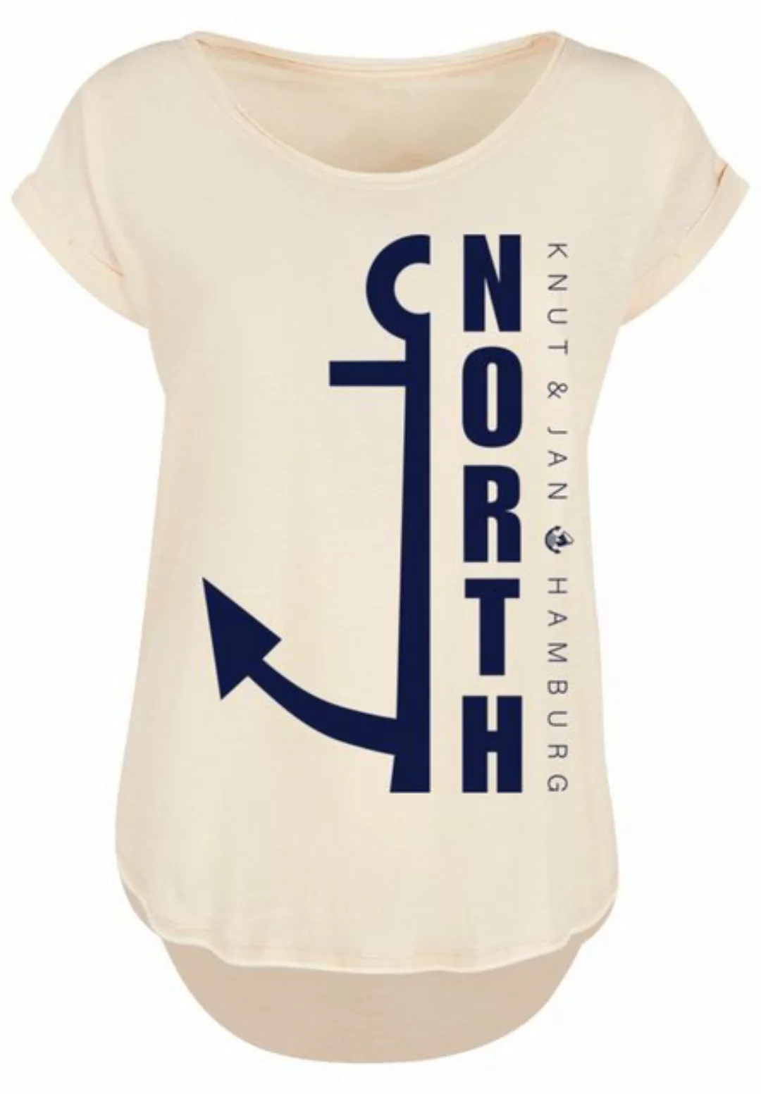 F4NT4STIC T-Shirt North Anker Knut & Jan Hamburg Blau Print günstig online kaufen