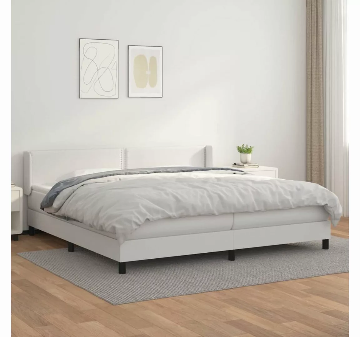 vidaXL Boxspringbett Bett Boxspringbett mit Matratze & Topper Kunstleder ve günstig online kaufen