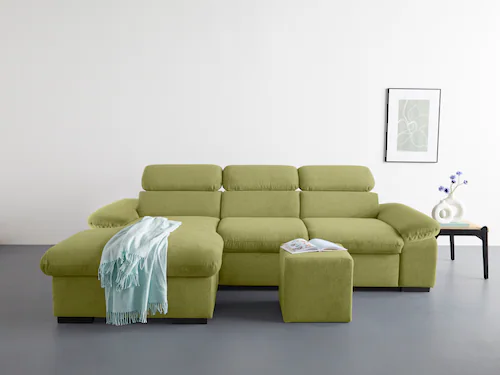 COTTA Ecksofa "Lola L-Form", (Set, mit Hocker), mit Hocker & Kopfteilfunkti günstig online kaufen