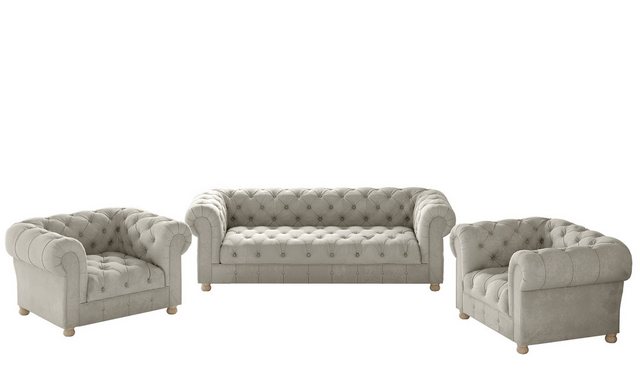 Kaiser Möbel Chesterfield-Sofa 3+1+1 Sofagarnitur, elegant, klassisch, in e günstig online kaufen