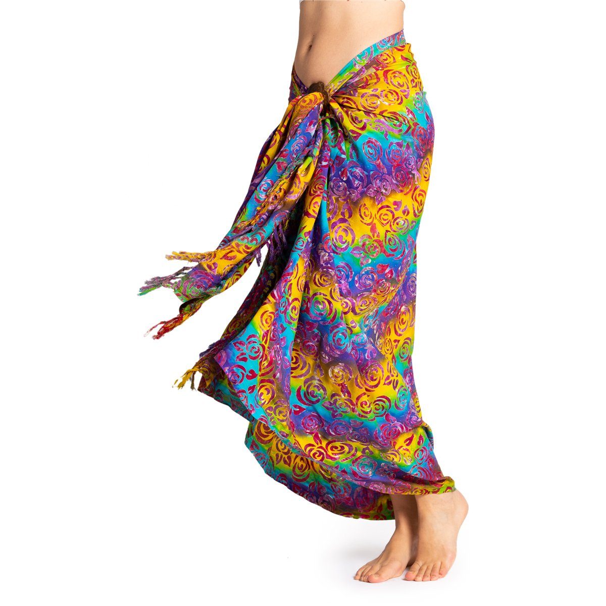 PANASIAM Pareo Sarong Wachsbatik schwarz-weiß aus günstig online kaufen