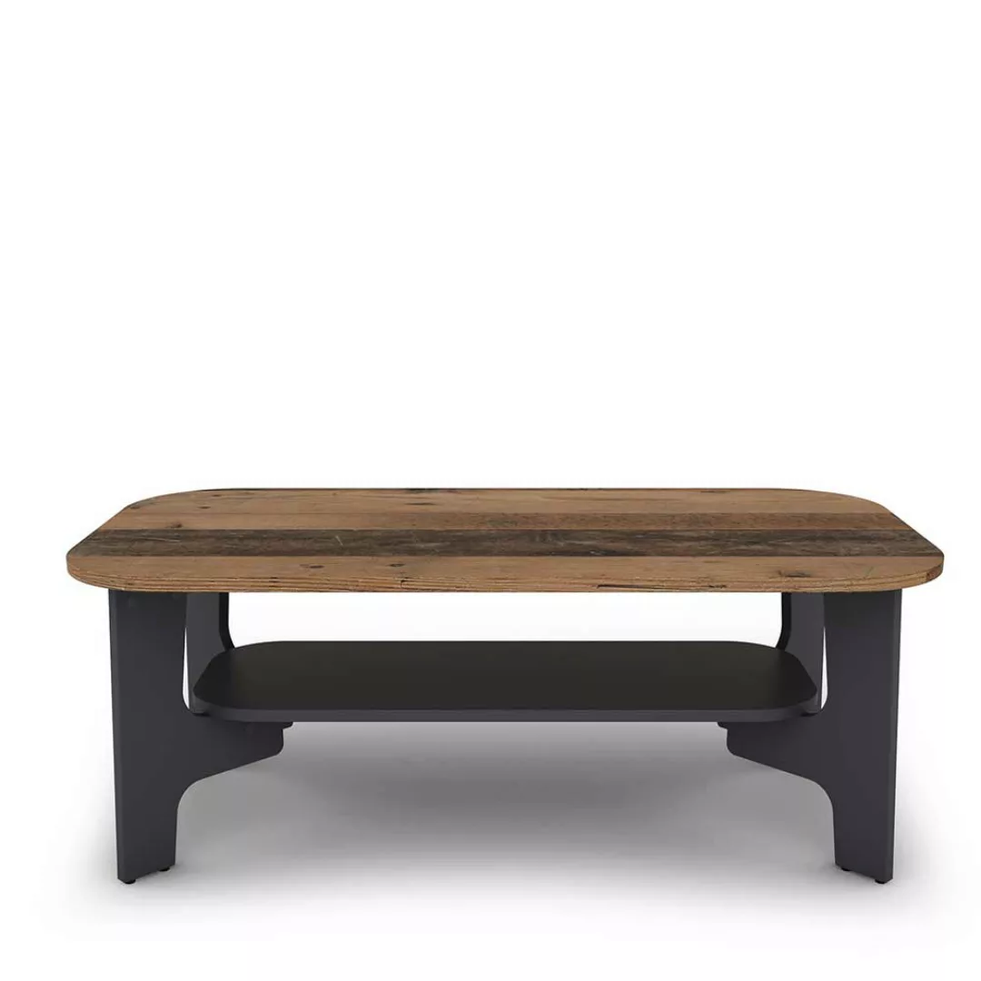 Großer Couchtisch modern in Holz Antik Optik Dunkelgrau günstig online kaufen