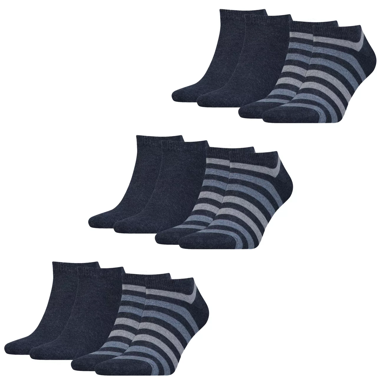 Tommy Hilfiger Herren Sneaker Socken DUO STRIPE Sport - 4er 6er 8er Multipa günstig online kaufen