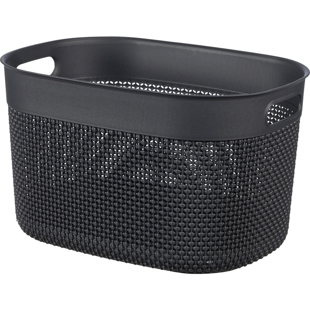 Curver Aufbewahrungskorb Filo Recycling dunkelgrau B/H/L: ca. 28x22x38 cm günstig online kaufen