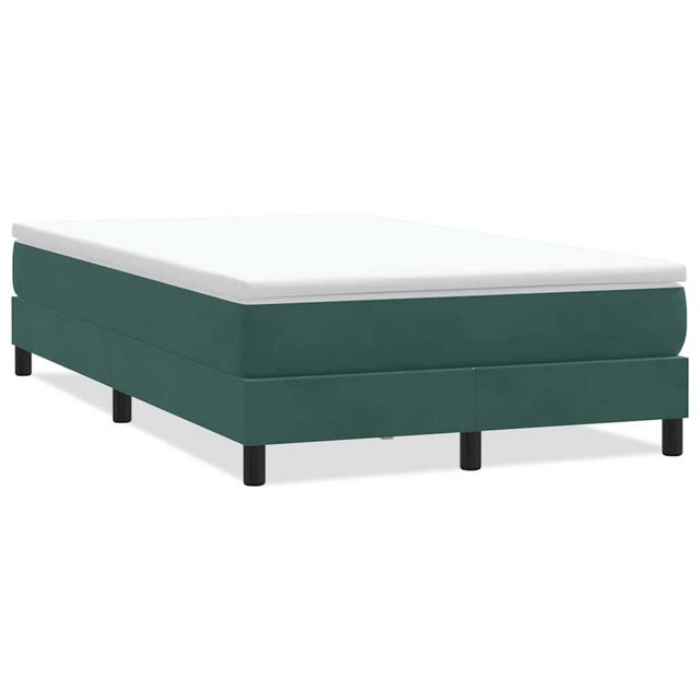 vidaXL Boxspringbett, Boxspringbett ohne Matratze Dunkelgrün 120x220 cm Sam günstig online kaufen