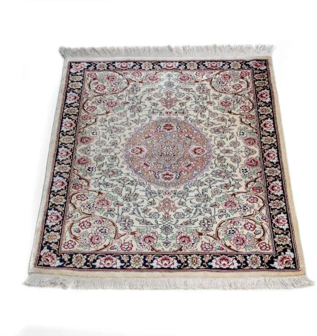 morgenland Orientteppich »Perser - Ghom - 77 x 55 cm - beige«, rechteckig, günstig online kaufen