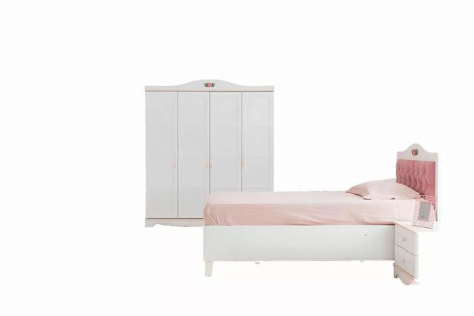 Xlmoebel Bett Luxuriöses Set für moderne Kinderzimmer in Weiß mit Kinderbet günstig online kaufen