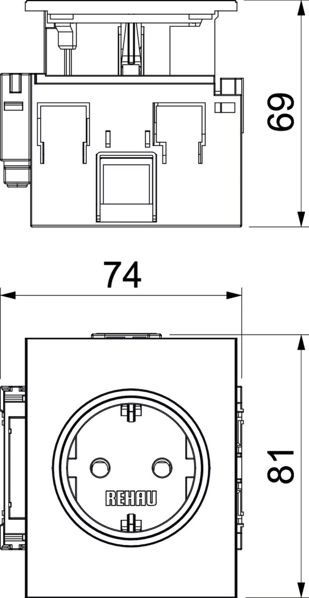 Rehau Steckdose 1-fach SIGNA IN rws BRK 1STD - 6121004 günstig online kaufen