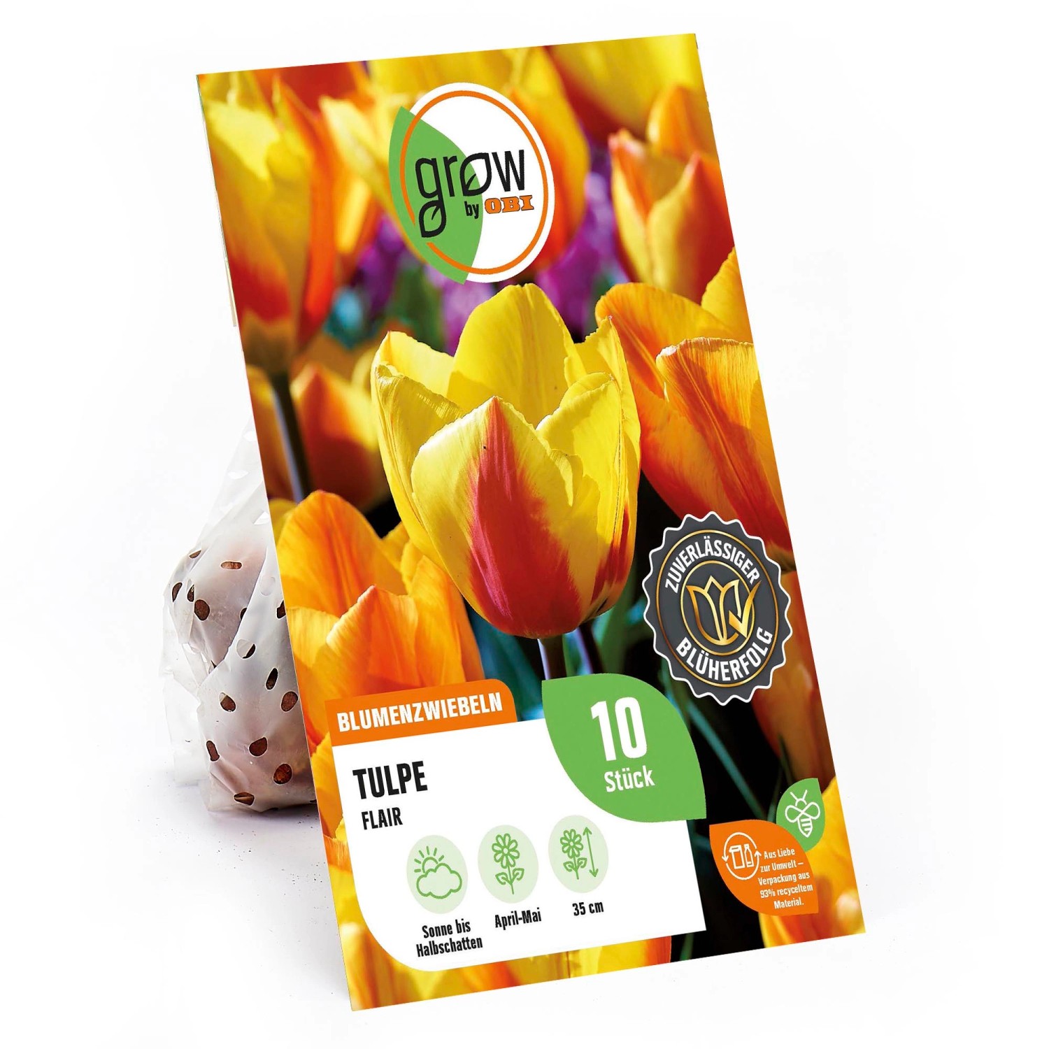 GROW by OBI Tulpe Flair Orange-Gelb 35 cm Tulipa günstig online kaufen