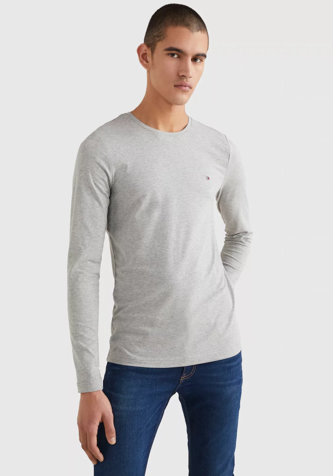 Tommy Hilfiger Langarmshirt "STRETCH SLIM FIT LONG SLEEVE", aus biologische günstig online kaufen