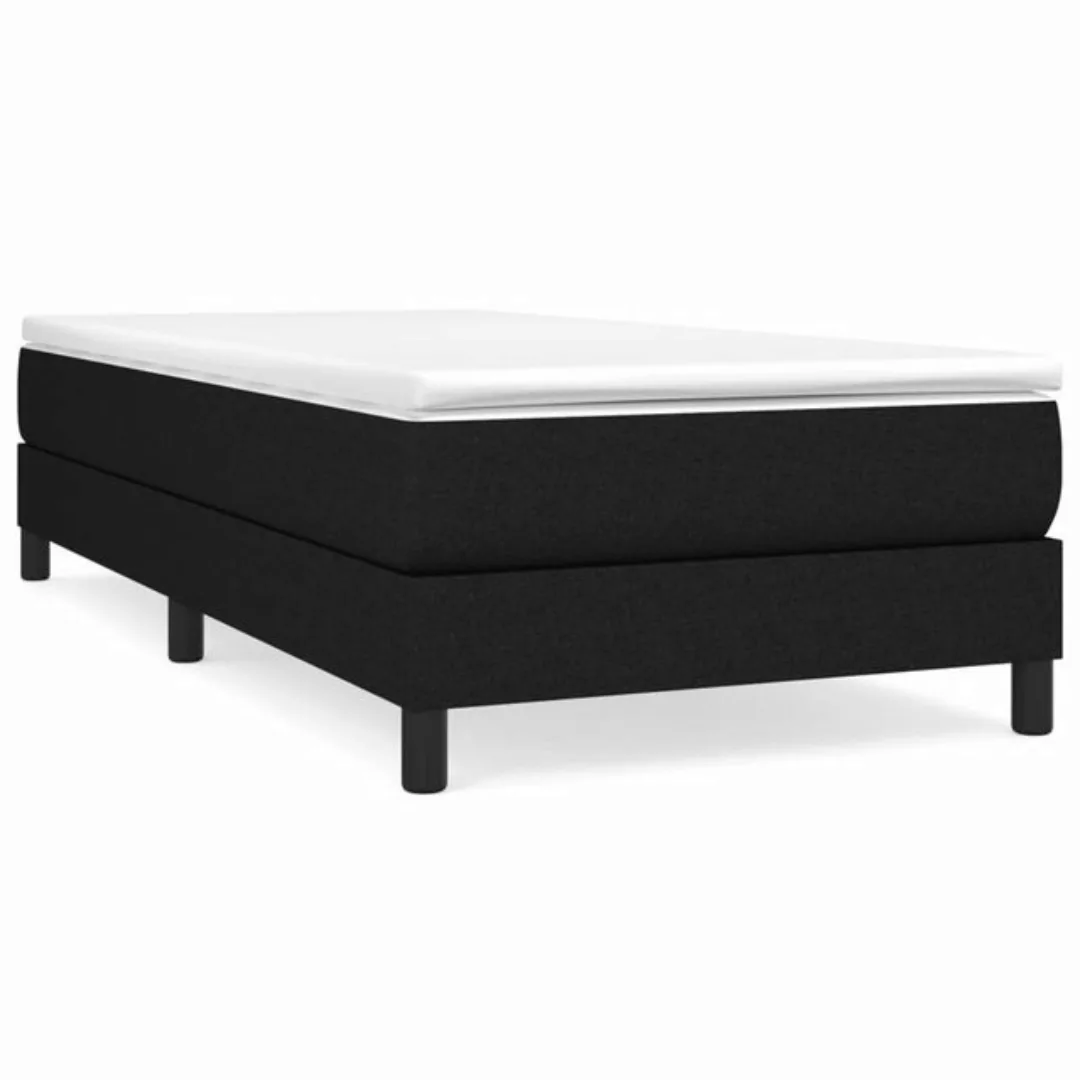 furnicato Bett Boxspringbett mit Matratze Schwarz 90x190 cm Stoff (1-tlg) günstig online kaufen