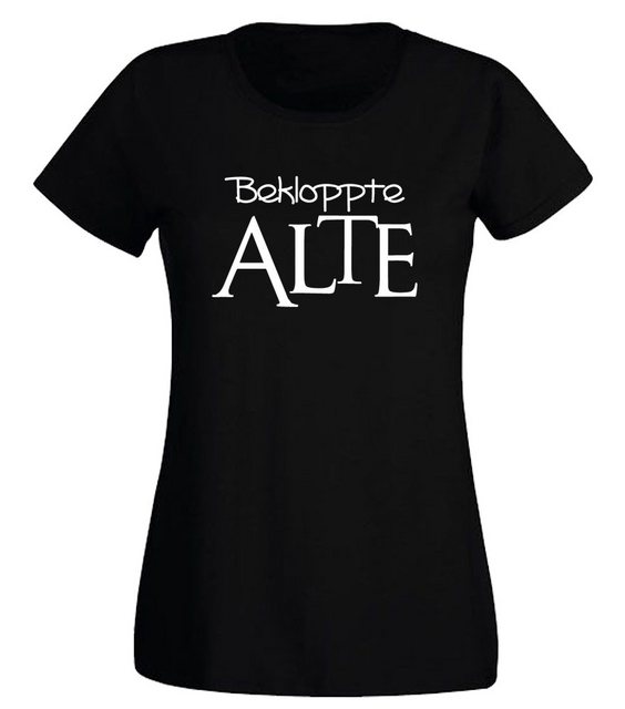 G-graphics T-Shirt Damen T-Shirt - Bekloppte Alte Slim-fit-Shirt, mit Front günstig online kaufen