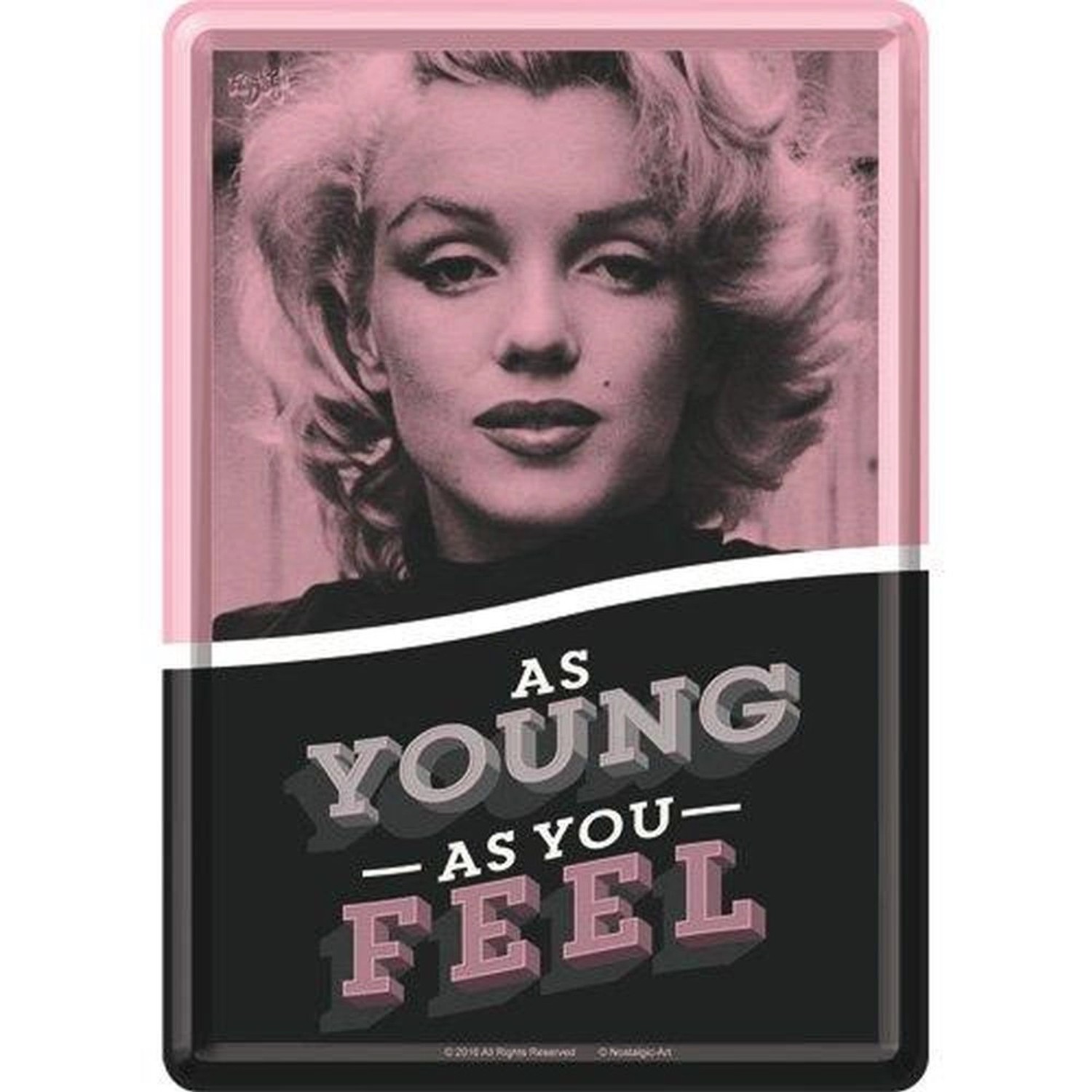 Nostalgic-Art Blechpostkarte - Celebrities - Marilyn - As Young As You Feel günstig online kaufen