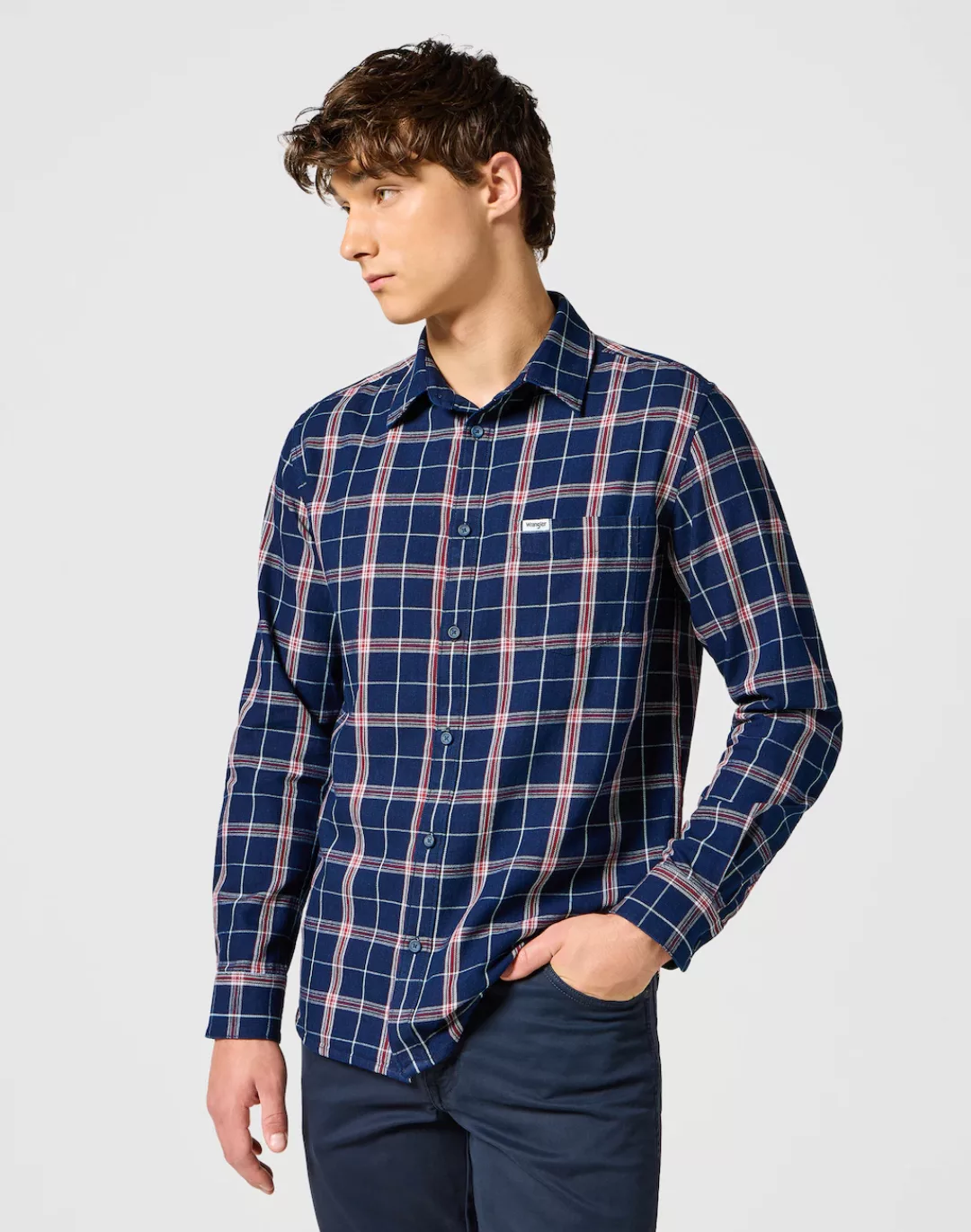 Wrangler Langarmhemd 1 PKT SHIRT mit Karomuster günstig online kaufen