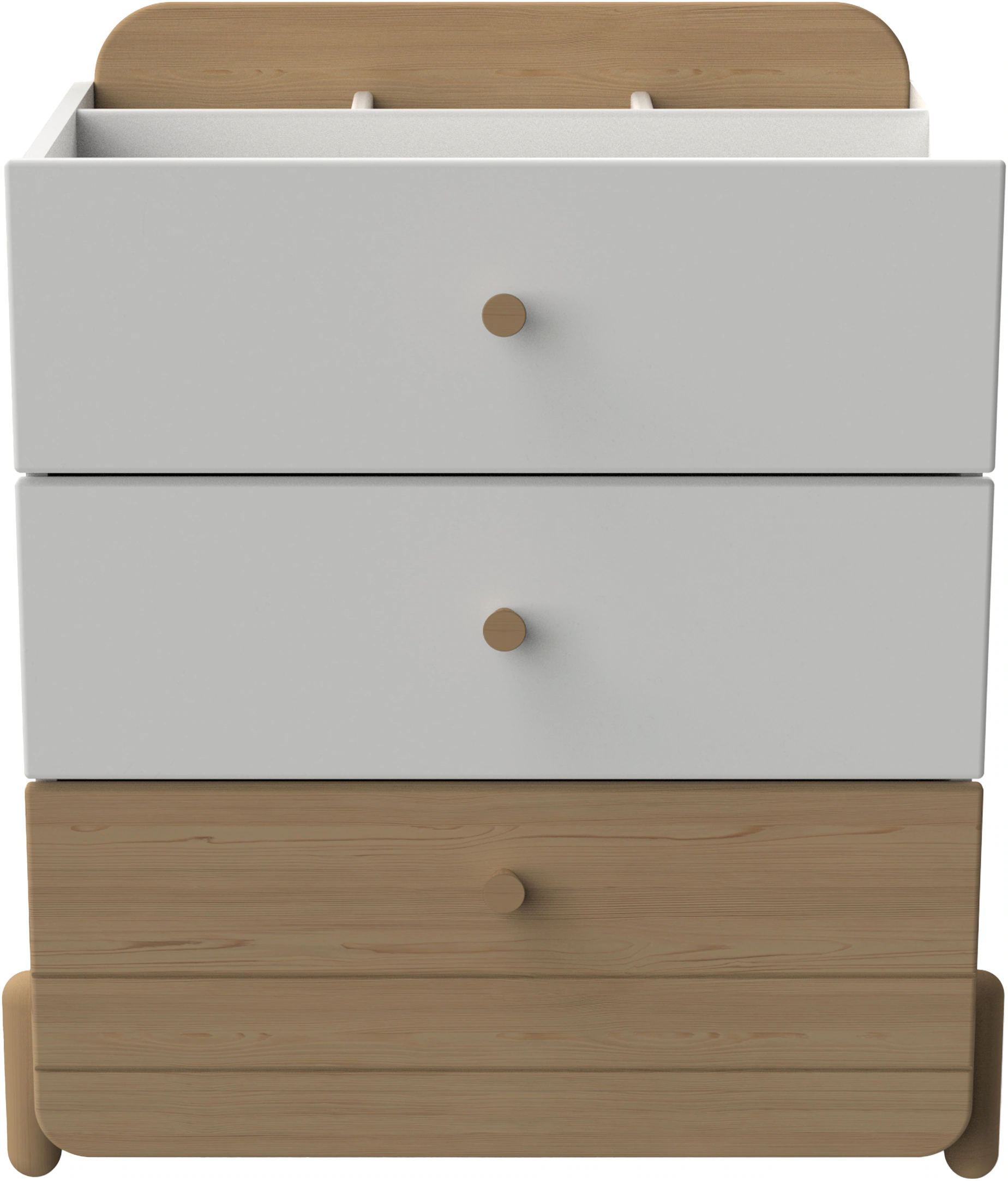 Demeyere GROUP Schubkasten "Edaj", Kommode 3 Schubladen Eiche/Weiss günstig online kaufen