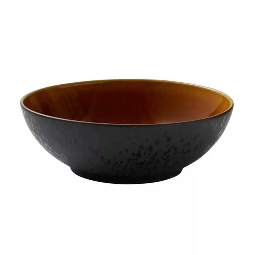 Bitz Black Salatschüssel matt black / shiny amber 30 cm (schwarz) günstig online kaufen