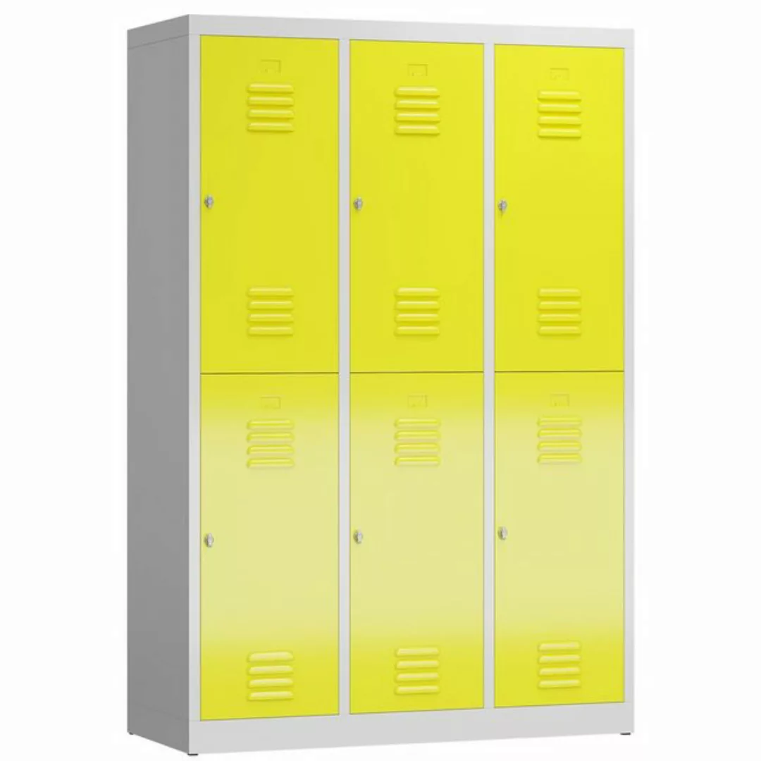 Steelboxx Spind ClassiX Garderobenschrank, 3 Abteile doppelstöckig, 1800 x günstig online kaufen