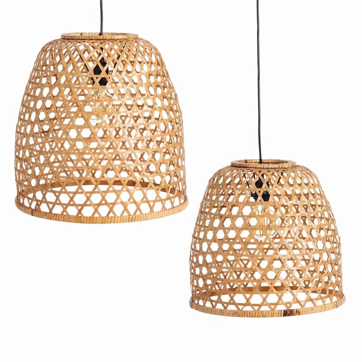 Deckenlampe Natürlich Bambus 42 X 42 X 42 Cm (2 Stück) günstig online kaufen