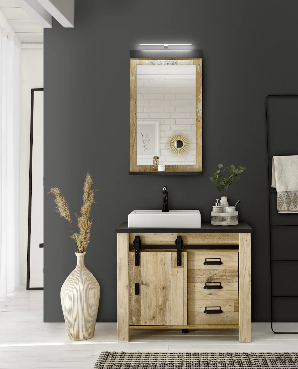 Home affaire Badmöbel-Set "SHERWOOD, Bad im modernen Design, 2-teiliges Bad günstig online kaufen