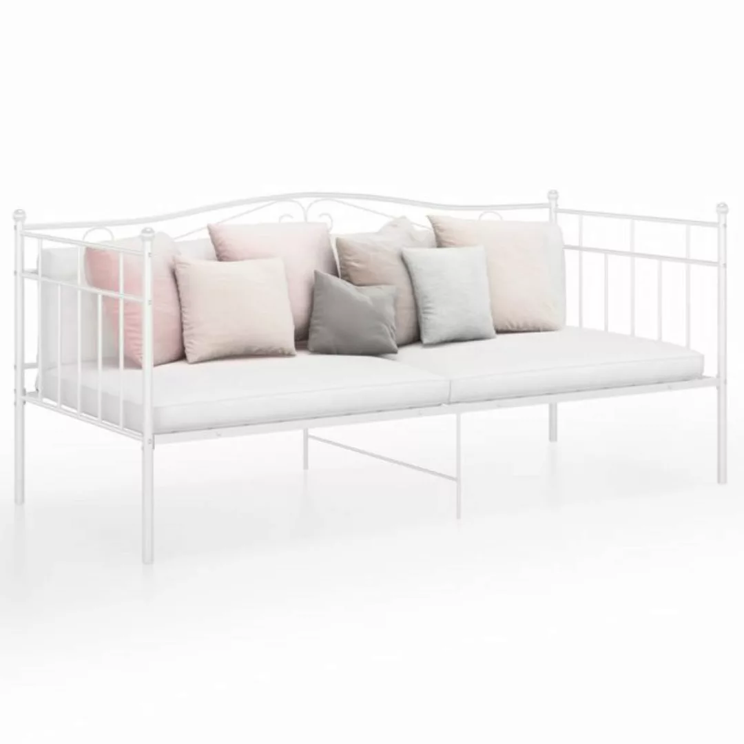 Schlafsofa Bettgestell Weiß Metall 90x200 Cm günstig online kaufen