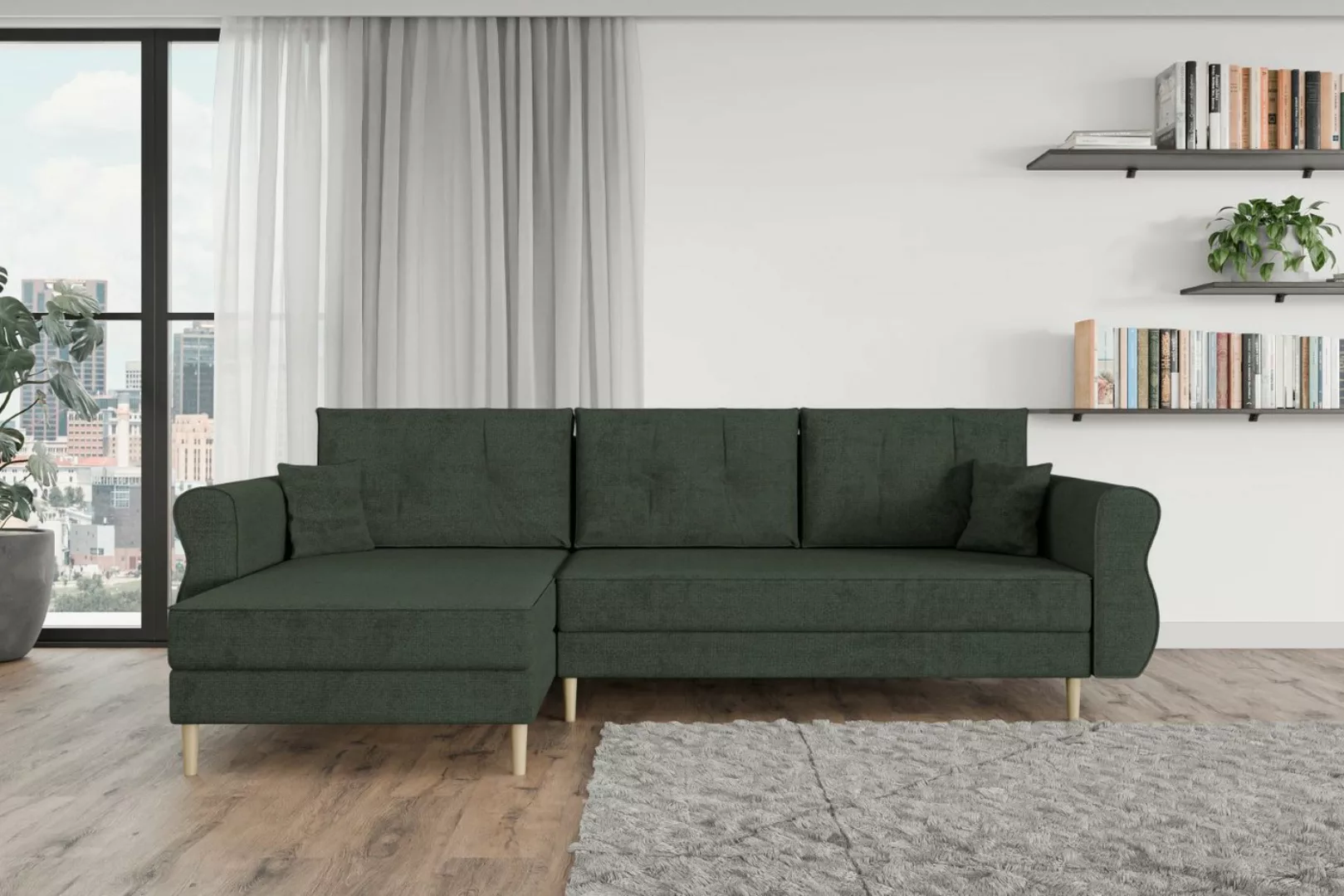 ALTDECOR Ecksofa HERMES-L, Couch mit Schlaffunktion, Stauraum Wohnlandschaf günstig online kaufen