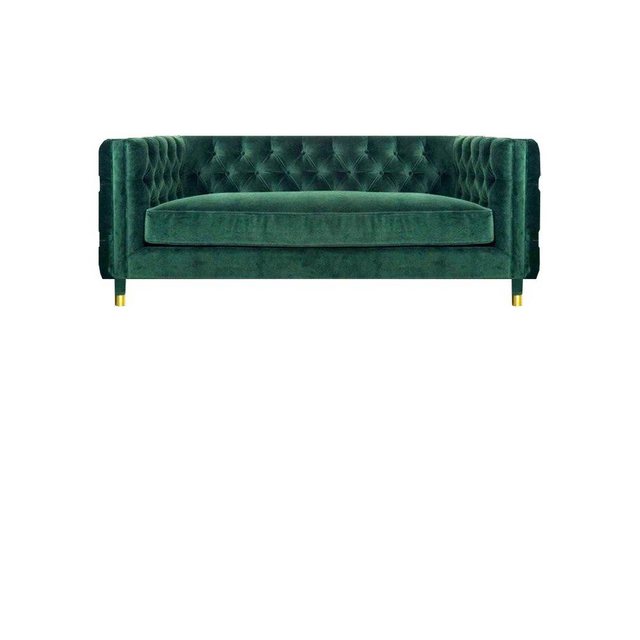 JVmoebel Chesterfield-Sofa Modern Grün Design Sofa Couch Dreisitze Stoff Se günstig online kaufen