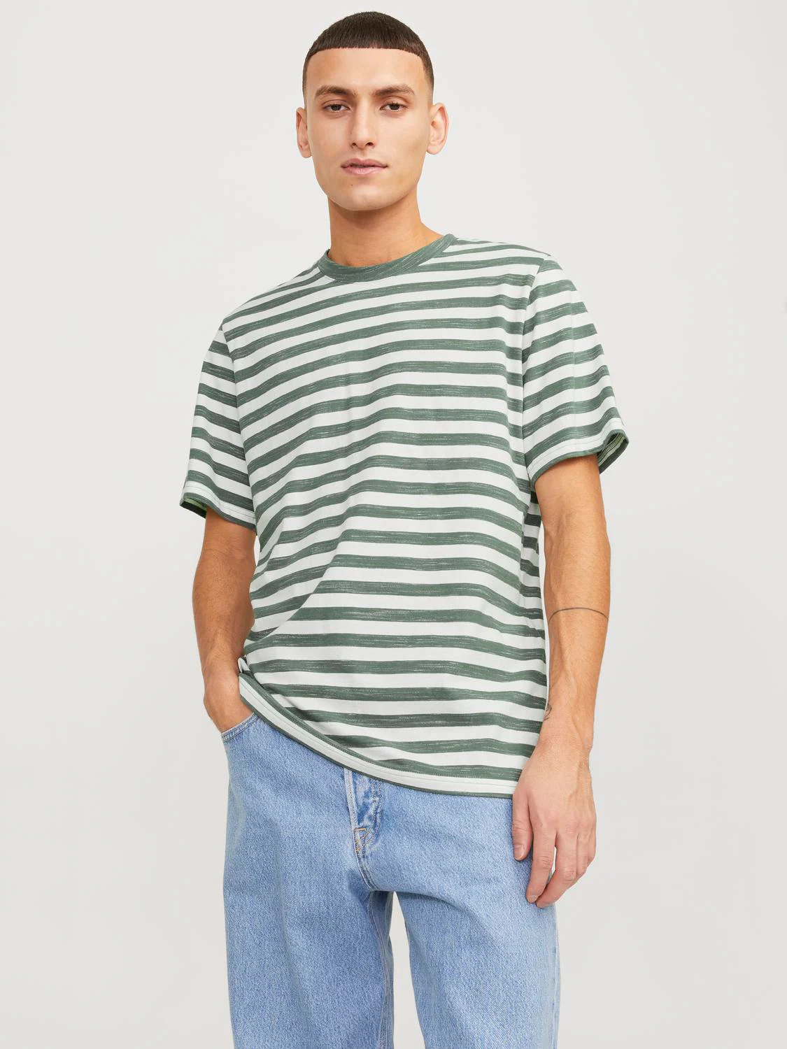 Jack & Jones T-Shirt "JORTAMPA STRIPE TEE SS CREW NECK" günstig online kaufen