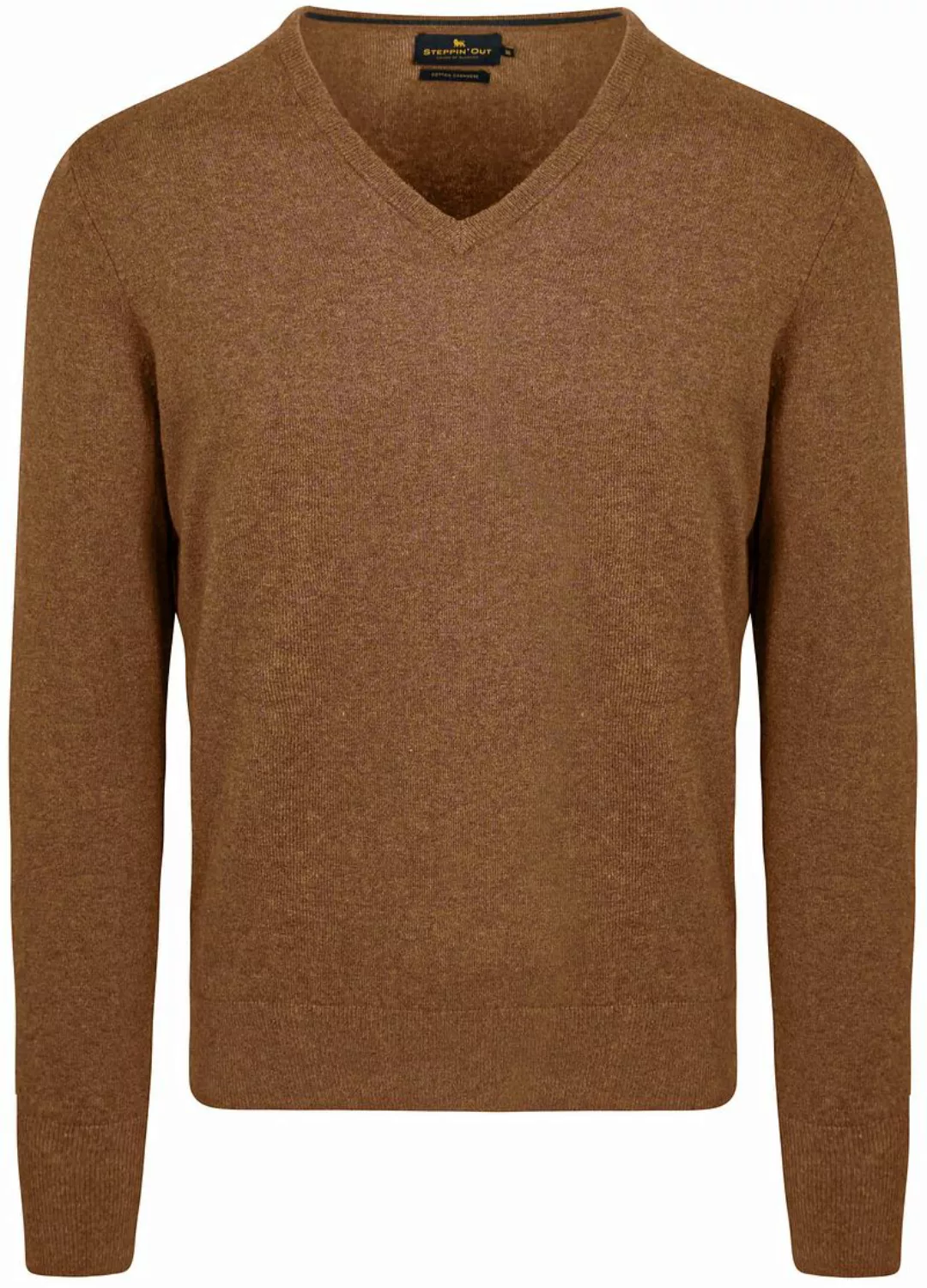 Steppin' Out Pullover Cotton Cashmere V-Ausschnitt Camel - Größe XXL günstig online kaufen