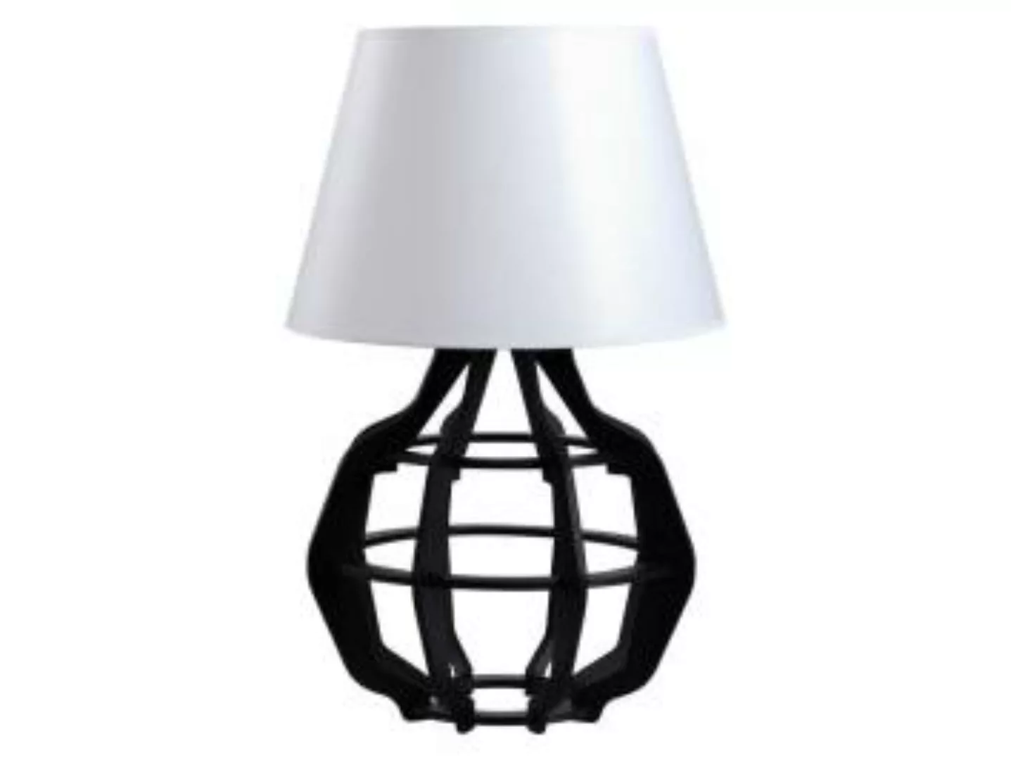 Skandinavische Nachttischlampe Holz Stoff blendarm günstig online kaufen