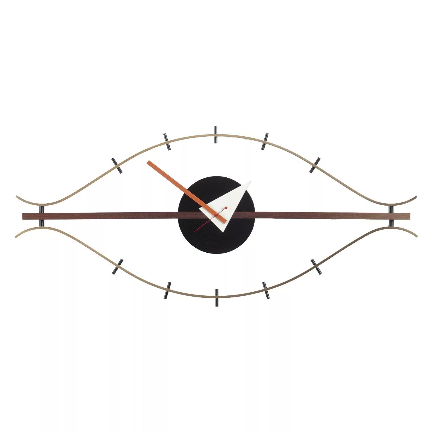 Vitra - Eye Clock Nelson Wanduhr - nussbaum/messing günstig online kaufen