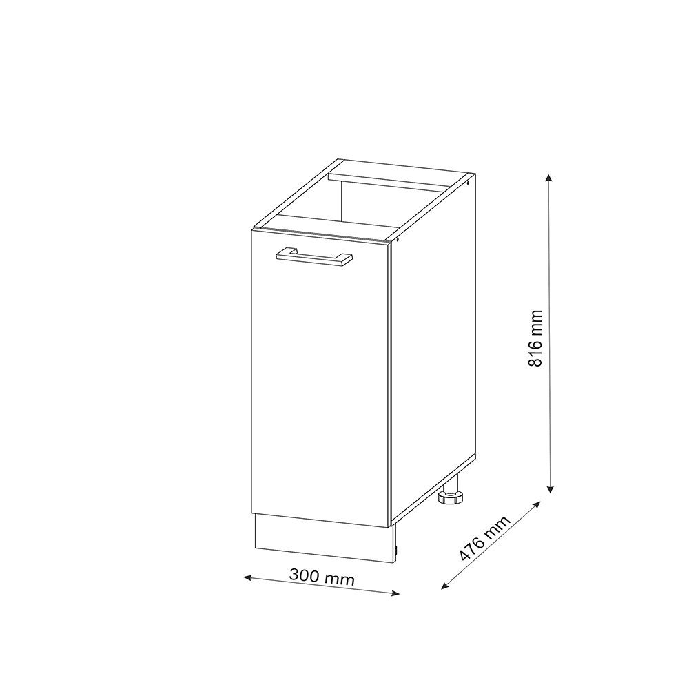 Vicco Apothekerschrank R-Line, Anthrazit Hochglanz/Weiß, 30 günstig online kaufen