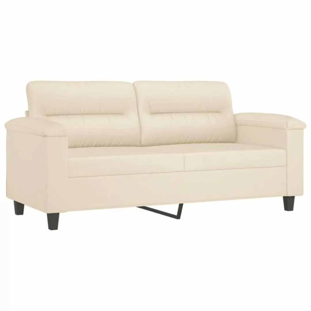 vidaXL Sofa, 2-Sitzer-Sofa Beige 140 cm Mikrofasergewebe günstig online kaufen