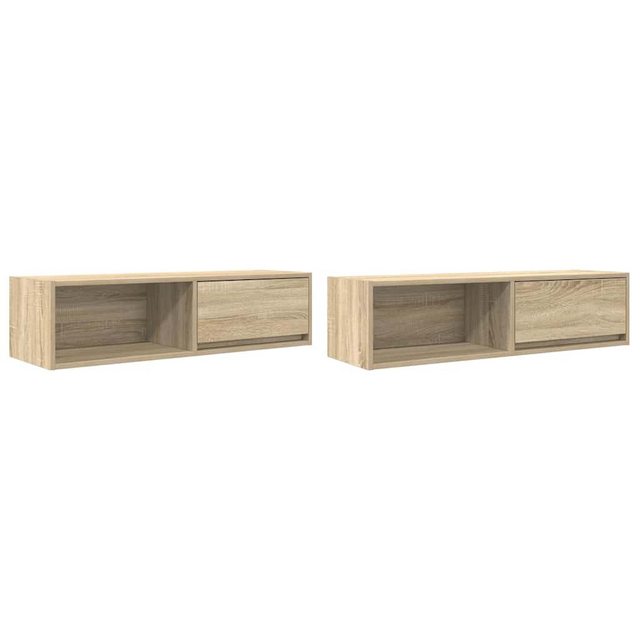 vidaXL TV-Schrank TV-Schränke 2 Stk. Sonoma-Eiche 100x31x25,5 cm Holzwerkst günstig online kaufen