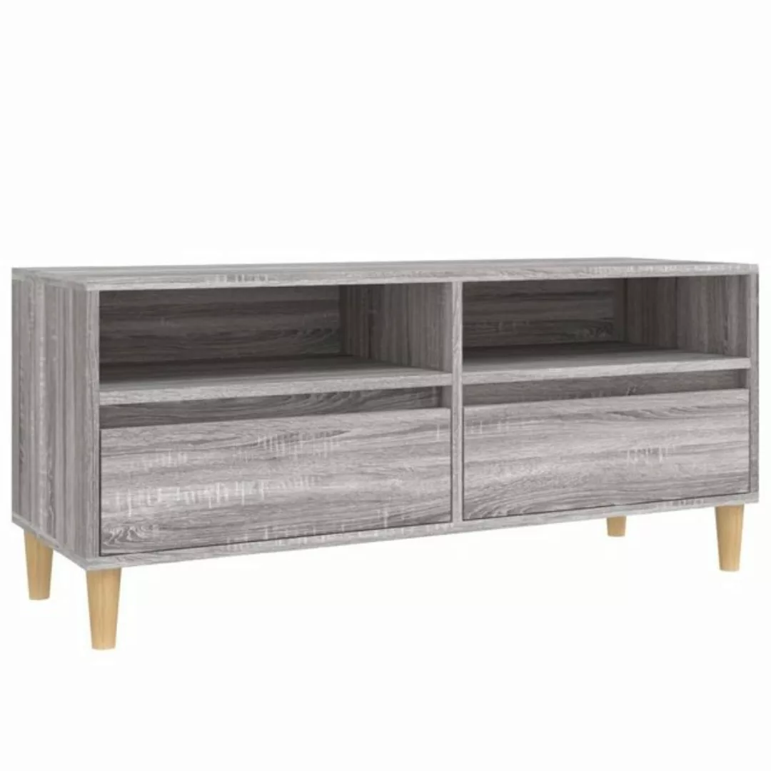 furnicato TV-Schrank Grau Sonoma 100x34,5x44,5 cm Holzwerkstoff (1-St) günstig online kaufen