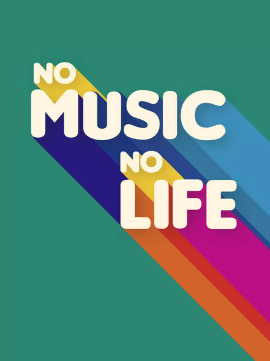 Poster / Leinwandbild - No Music No Life günstig online kaufen