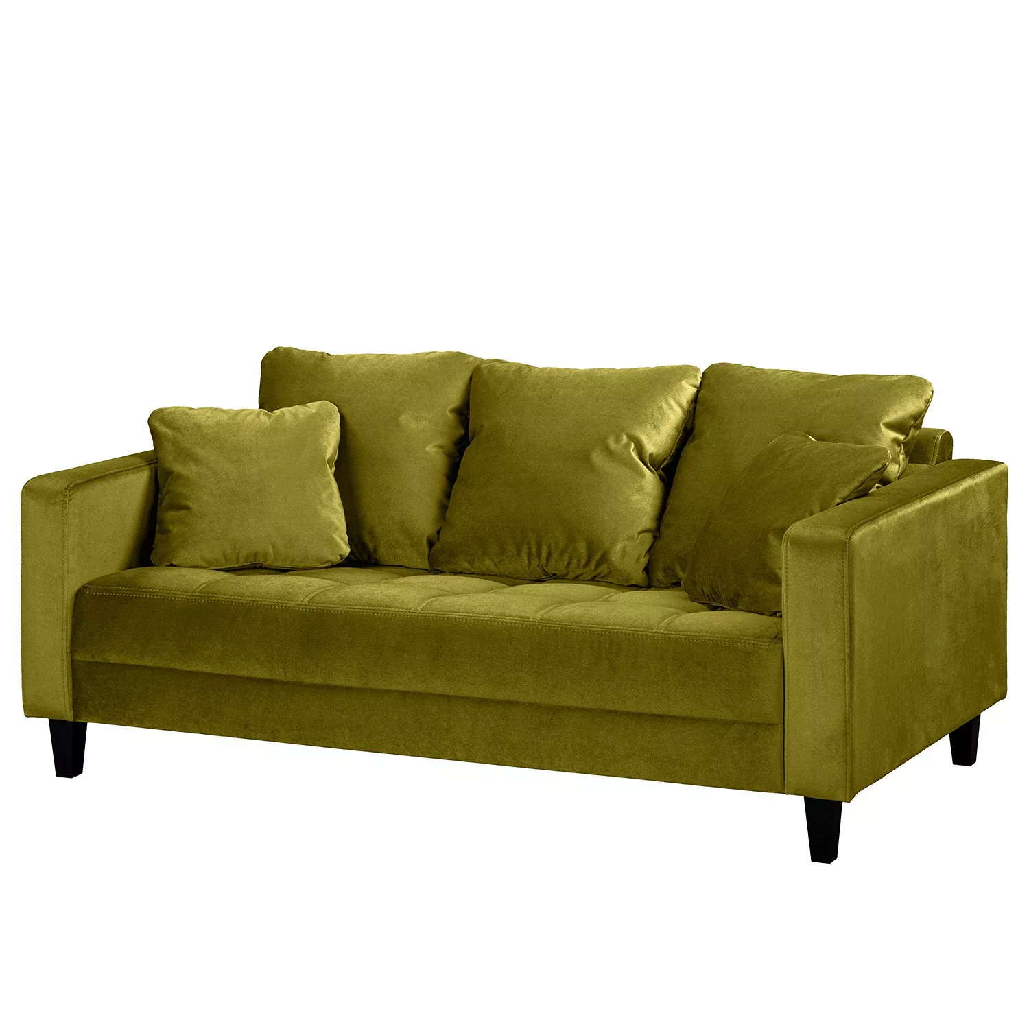 home24 Red Living Sofa Elnora 2-Sitzer Olivgrün Samt 178x85x90 cm günstig online kaufen