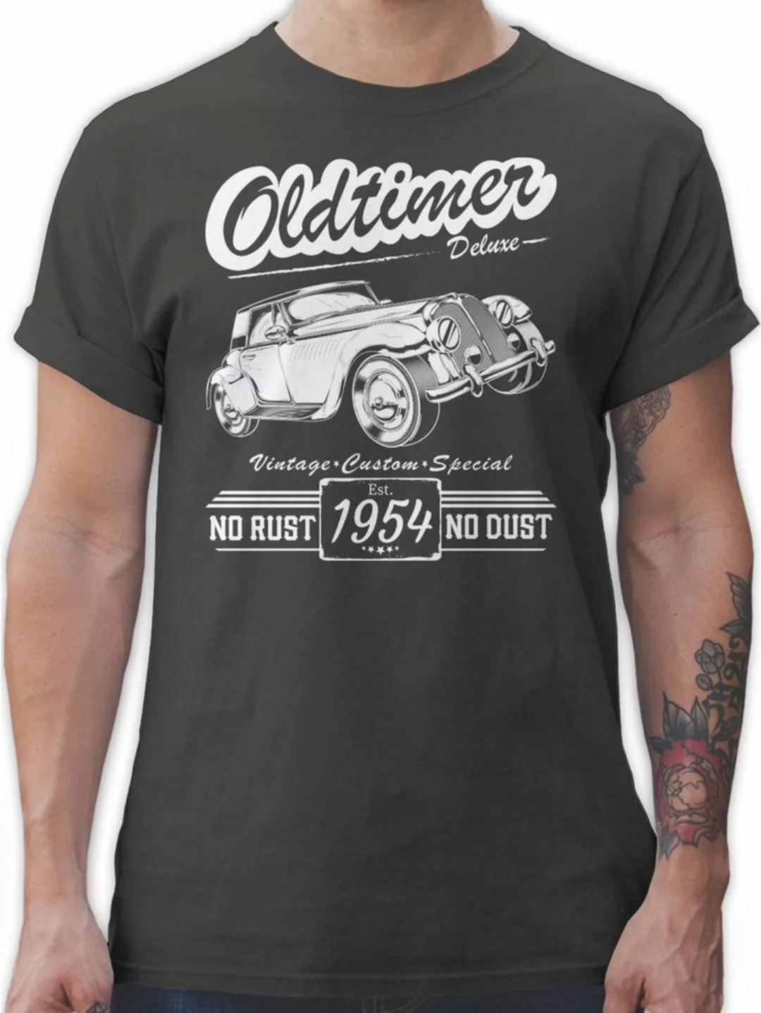 Shirtracer T-Shirt Siebzig Oldtimer Baujahr 1954 70. Geburtstag günstig online kaufen