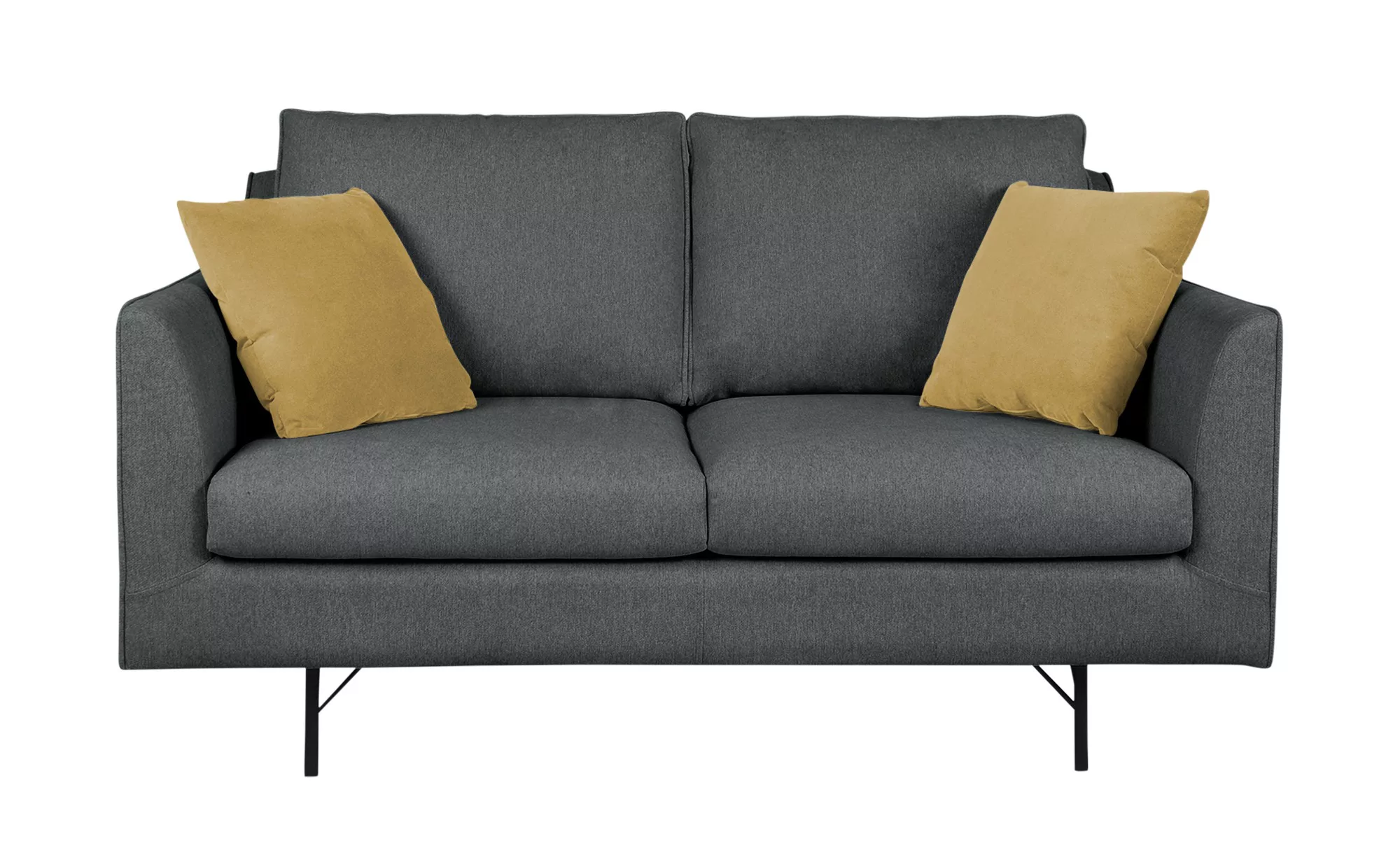Sofa, 2-sitzig - schwarz - 154 cm - 85 cm - 99 cm - Polstermöbel > Sofas > günstig online kaufen