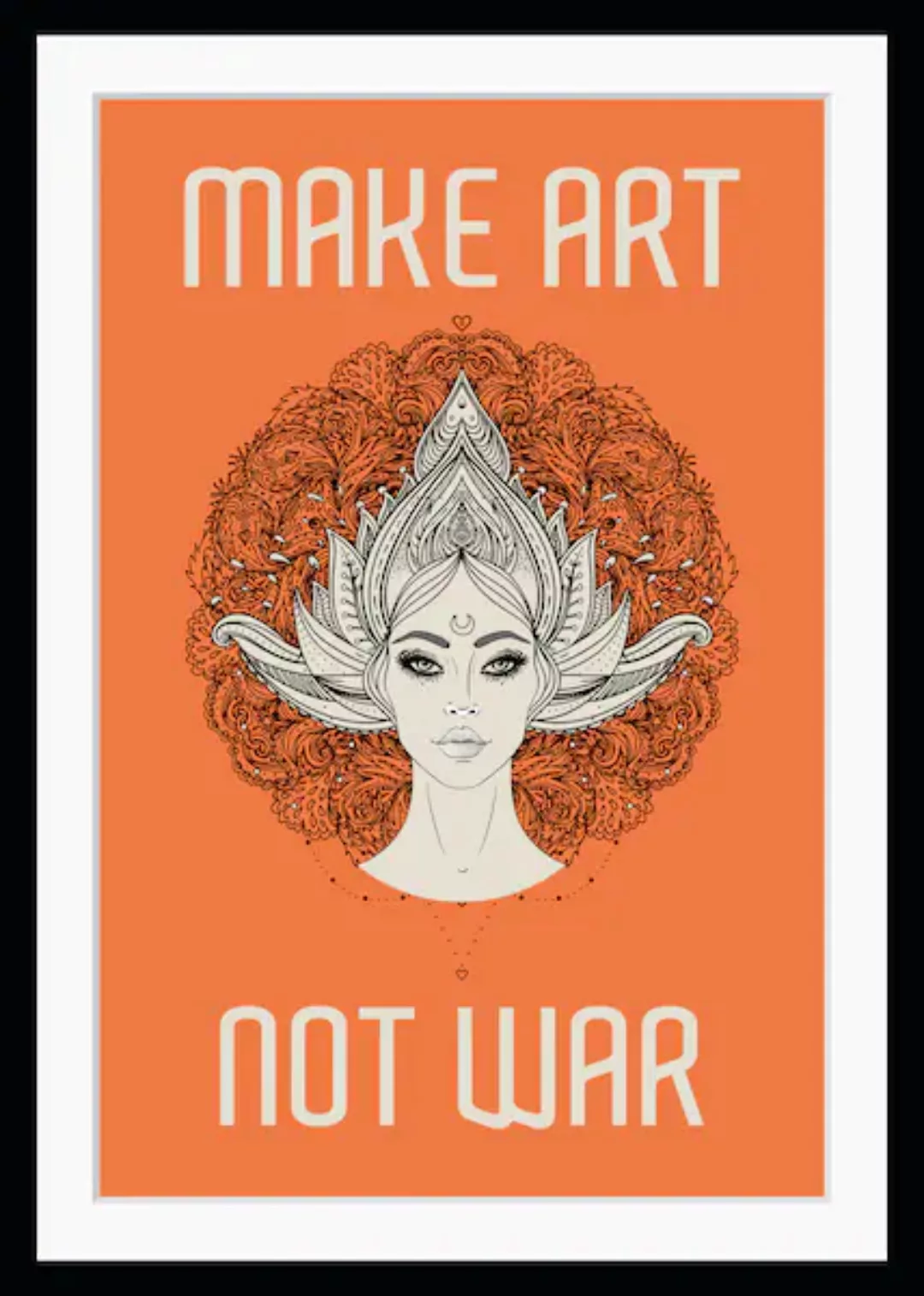 queence Bild "MAKE ART NOT WAR 2.0", Sprüche & Texte günstig online kaufen