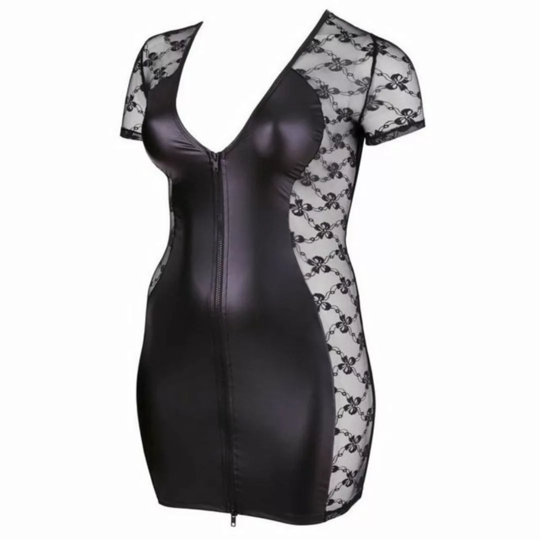 Cottelli CURVES Minikleid Kleid 2-Wege Reißverschluss schwarz sexy XL (1-tl günstig online kaufen