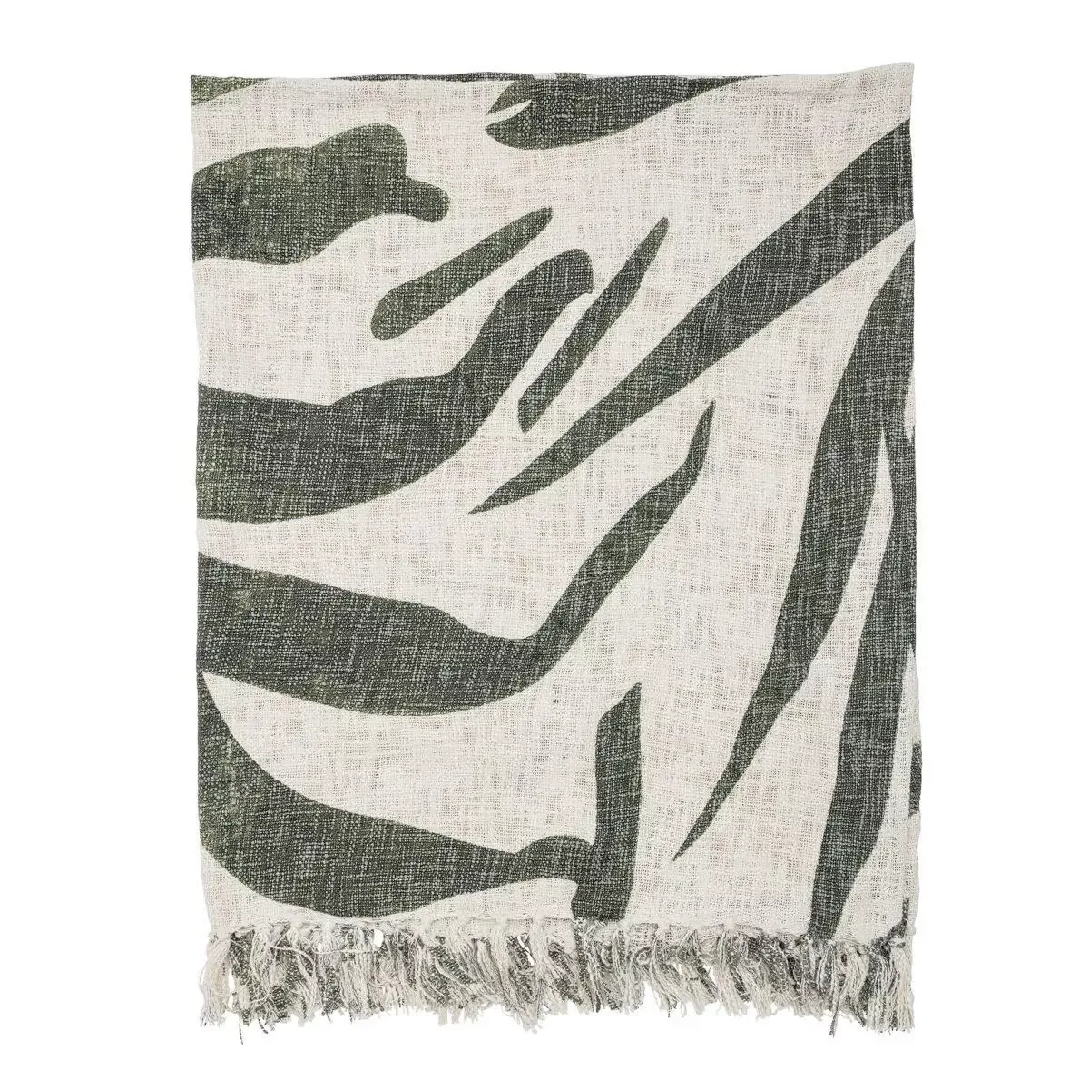 Gewebte Decke mehrfarbig aus Baumwolle im Zebra Muster günstig online kaufen