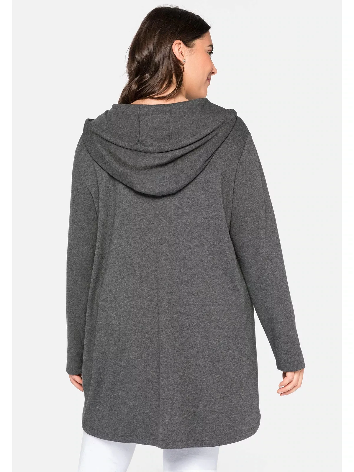 Sheego Longshirt Große Größen mit Kängurutasche, im Vokuhila-Schnitt günstig online kaufen