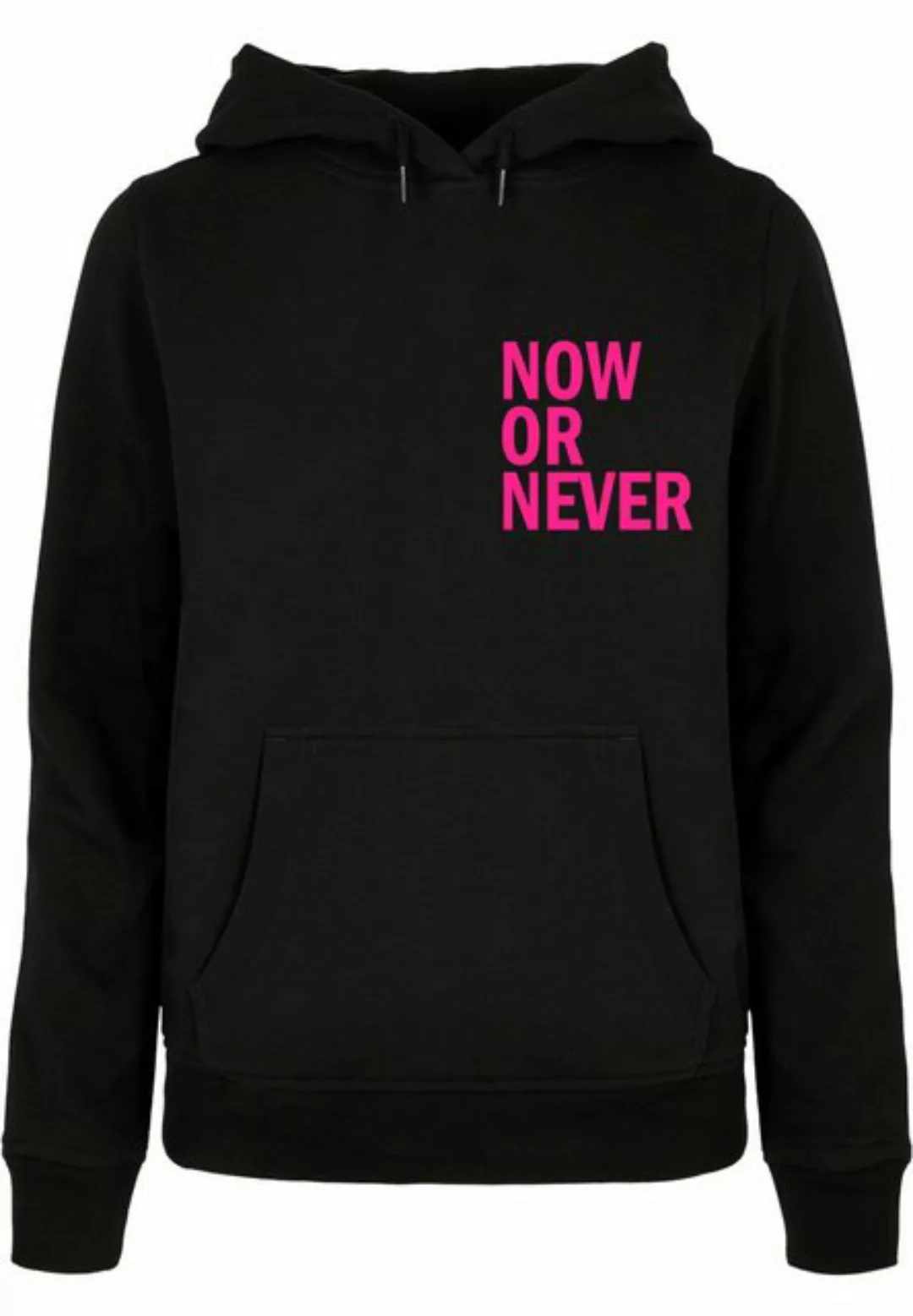 Merchcode Kapuzenpullover Merchcode Damen Ladies Now Or Never Basic Hoody ( günstig online kaufen