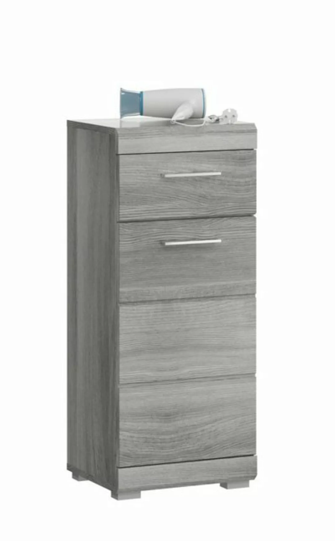 xonox.home Hochschrank in Rauchsilber - 37x88x31cm (BxHxT) günstig online kaufen