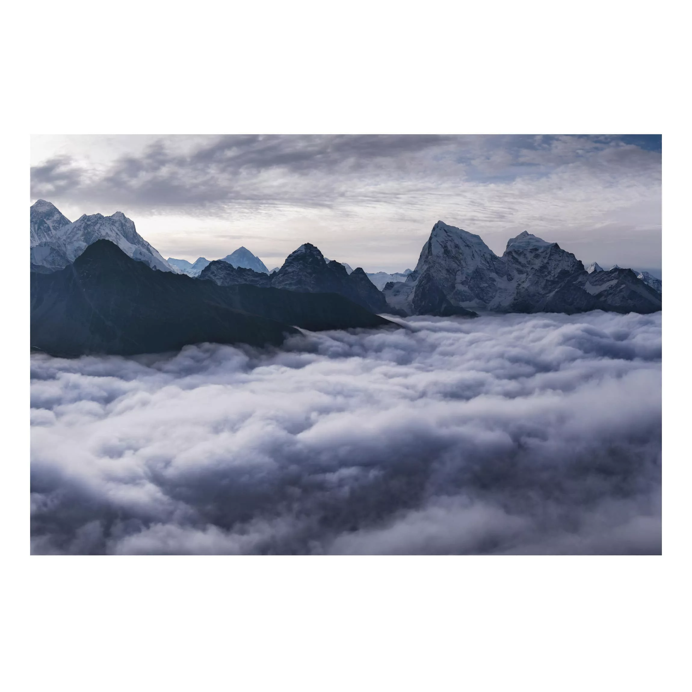 Alu-Dibond Bild Natur & Landschaft - Querformat 3:2 Wolkenmeer im Himalaya günstig online kaufen