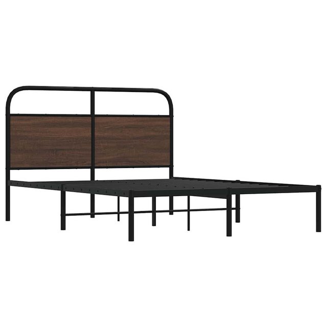 vidaXL Bett Bettgestell ohne Matratze 160x200 cm Braun Eichen-Optik günstig online kaufen